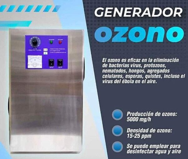 Generador de Ozono 3 GH Acero inoxidable